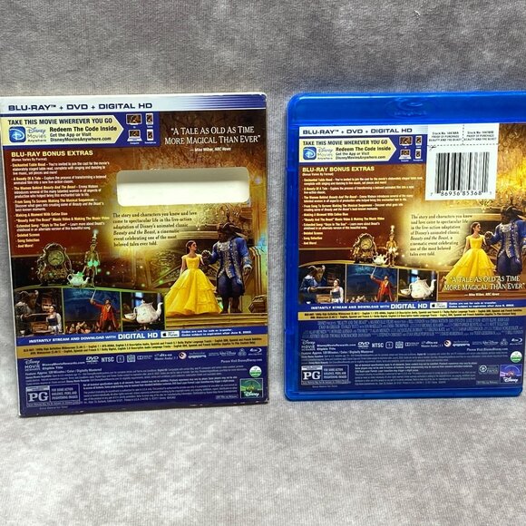 Disney Beauty and the Beast 4K UHD Animation + Live Action Blu-ray/DVD Combo - Picture 6 of 6